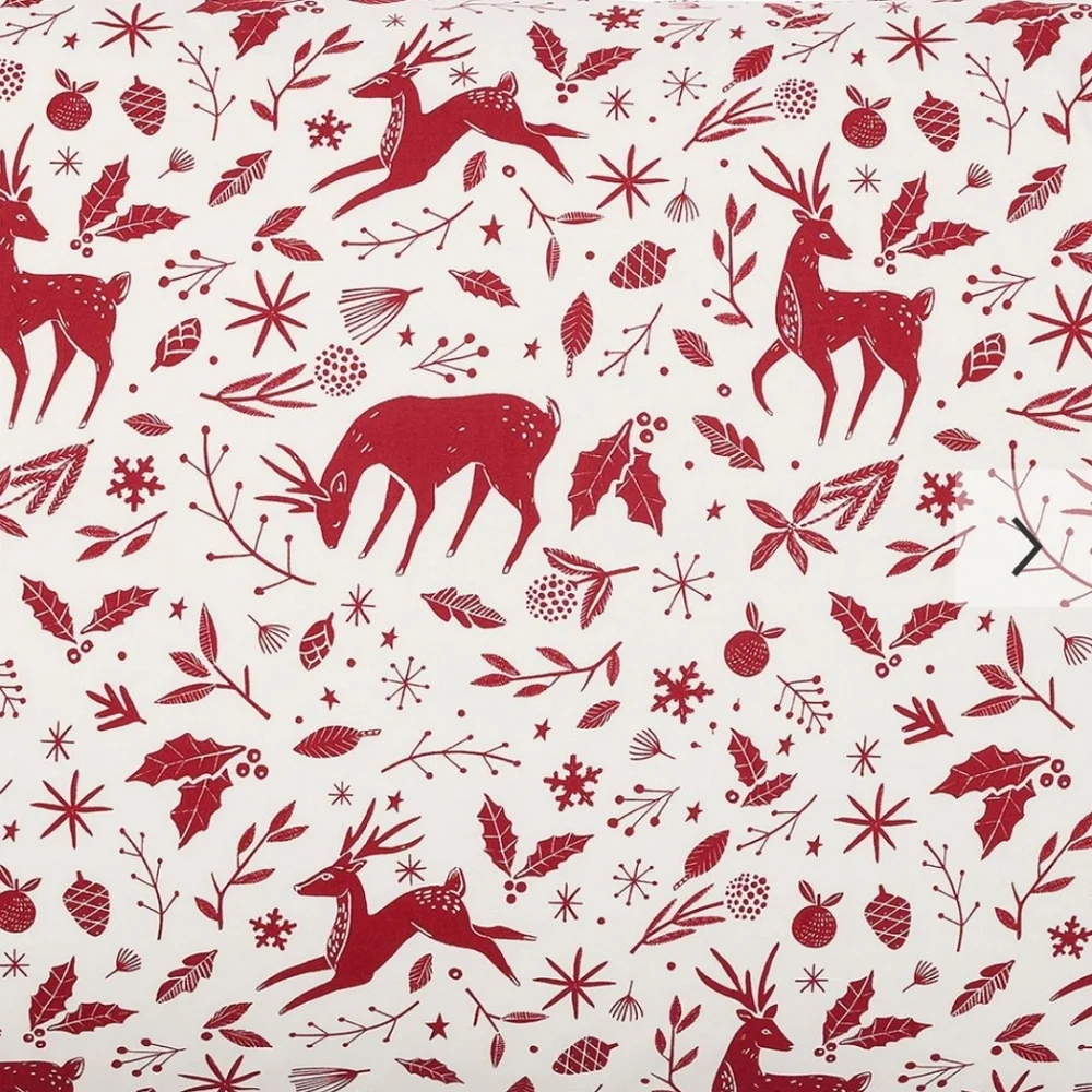 West Elm Scandi Deer Percale King Pillow Case 1 Pair